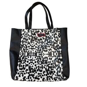 Victoria’s Secret Leopard Print Tote Bag Black White Large Shopper